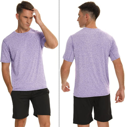 Mens Shirt Workout Running 2 Pack or 1 Pack Sports Short Sleeve Moisture Wicking Quick Dry Gym T Shirts
