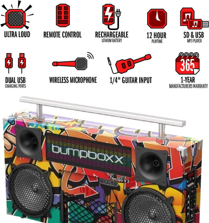 V3S Freestyle Bluetooth Boombox in Red by