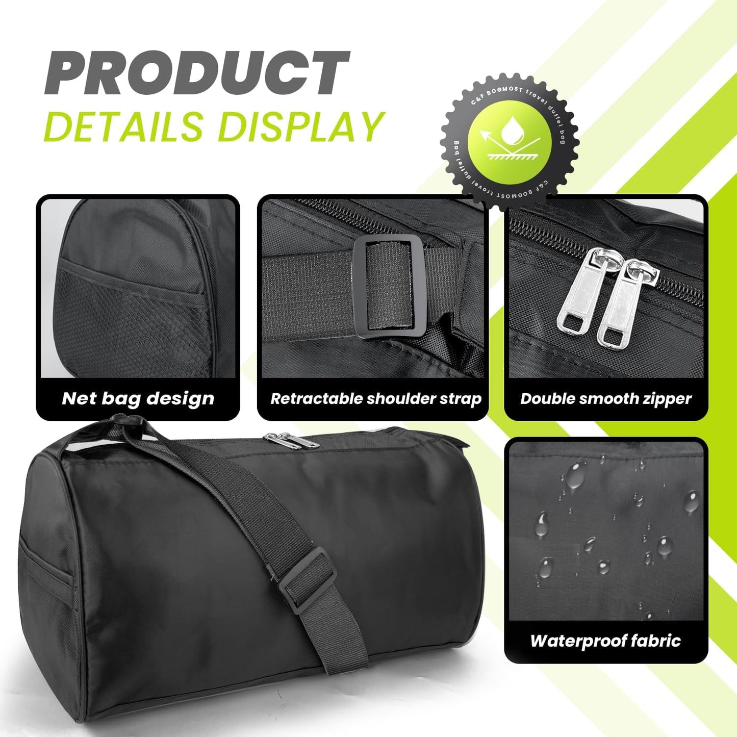 Small Travel Duffel Bag Foldable Waterproof Gym Bag for Gym Beach Swim Bag Men W