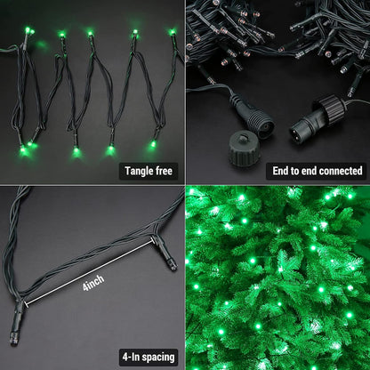 100FT 300 LED String Lights with 8 Modes Timer Connectable Waterproof Plug-In Fairy Lights for Home, Garden, Party, Holiday, Tree, Christmas Decorations (Green)
