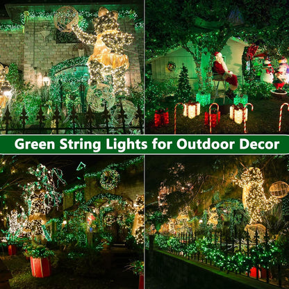 100FT 300 LED String Lights with 8 Modes Timer Connectable Waterproof Plug-In Fairy Lights for Home, Garden, Party, Holiday, Tree, Christmas Decorations (Green)