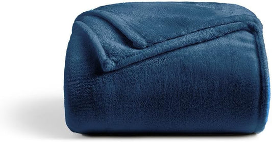Everyday 1500 Series Fleece Blanket - College Dorm Room Essentials - All Season, Stays Fresh & Clean - Soft, Breathable & Skin-Friendly (Twin/Twin XL, Navy)